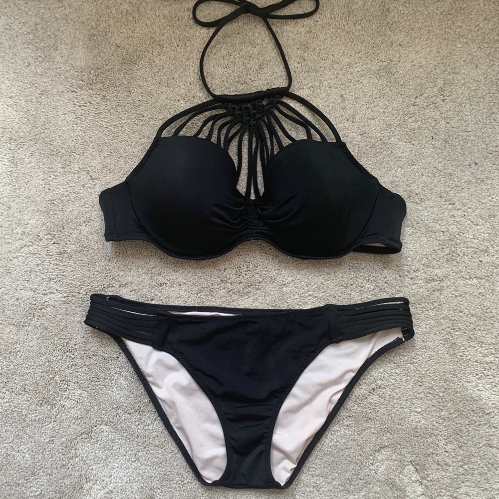 Shade & Shore two piece swimsuit black